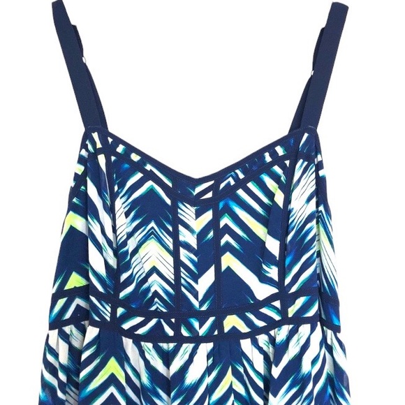 TORRID Challis Resort Cruise Beachy Coastal Chevron Maxi Sundress size 12 - Picture 7 of 16